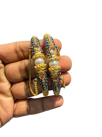 Royal Ruby 2PC Zircon Bangles Openable