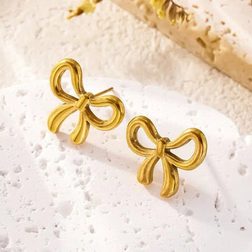 Golden Bow Earrings