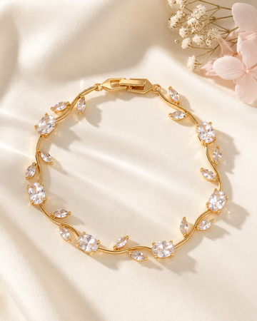 Floral Grace Gemstone Bracelet