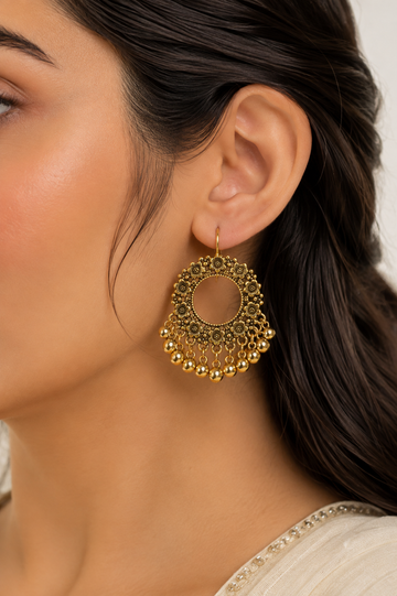 Royal Kashmiri Floral Jhumka Earrings