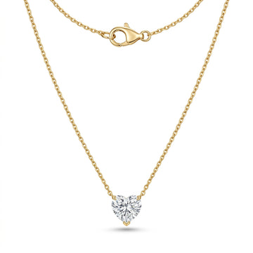 Delicate Gold Chain Heart Zircon Pendan