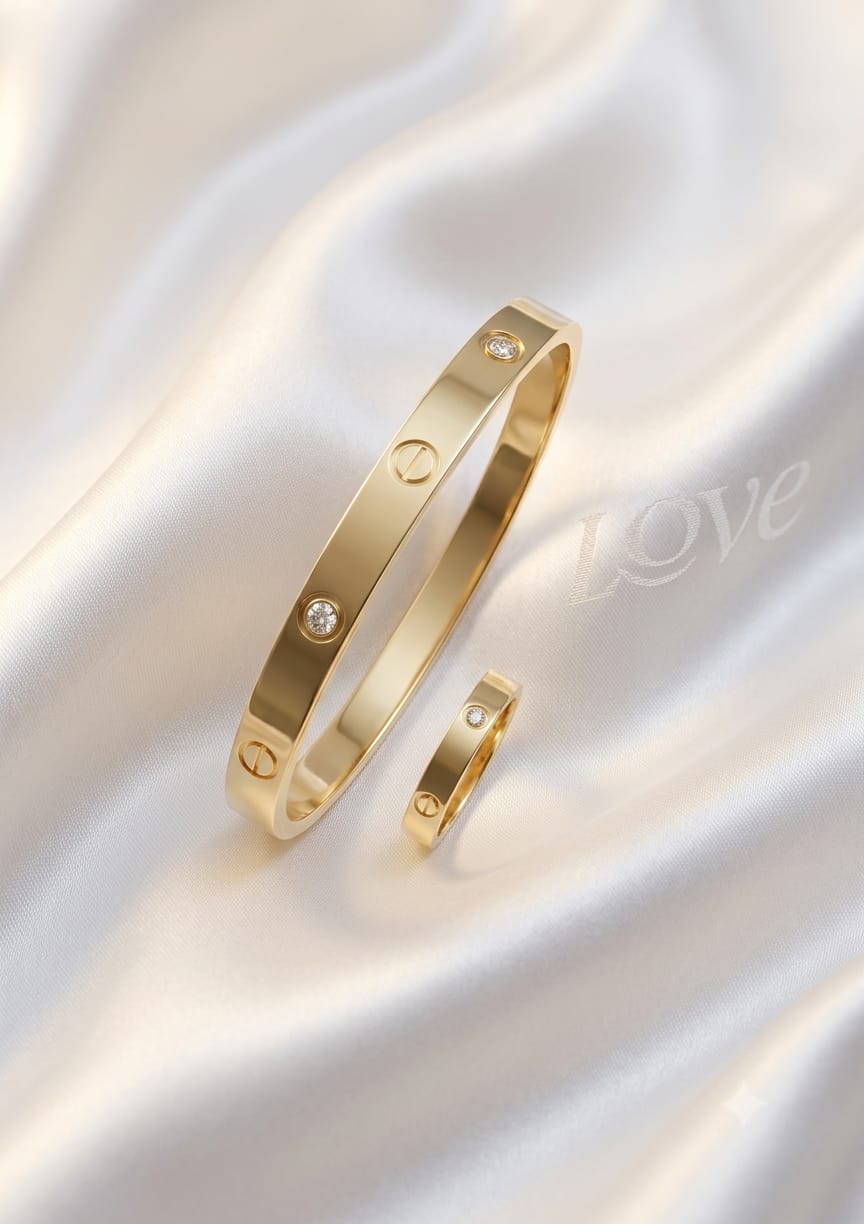Iconic Screw Motif Ring & Luxe Hand Cuff