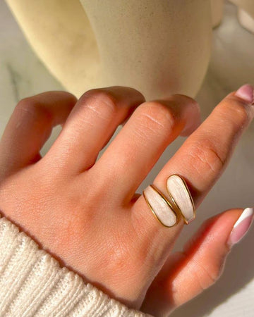 Ivory Marble Luxe Ring