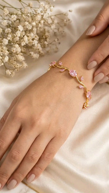 Pink Tulip Bloom Bracelet 🌷✨