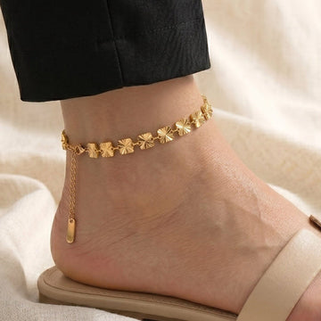 Aurora Bloom Gold Anklet