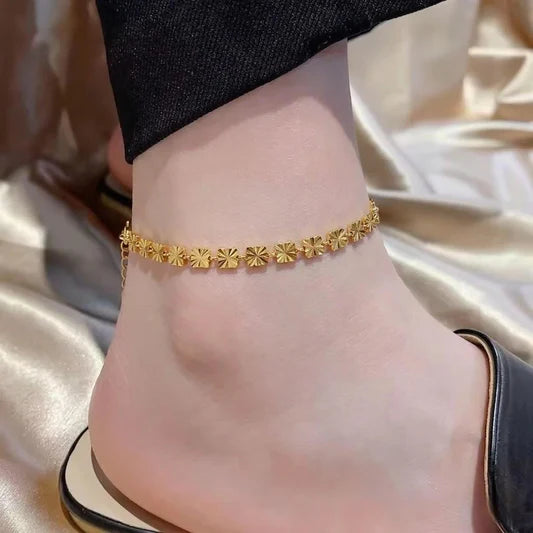 Aurora Bloom Gold Anklet