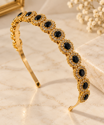 Classic Kundan-Style Gemstone Headband