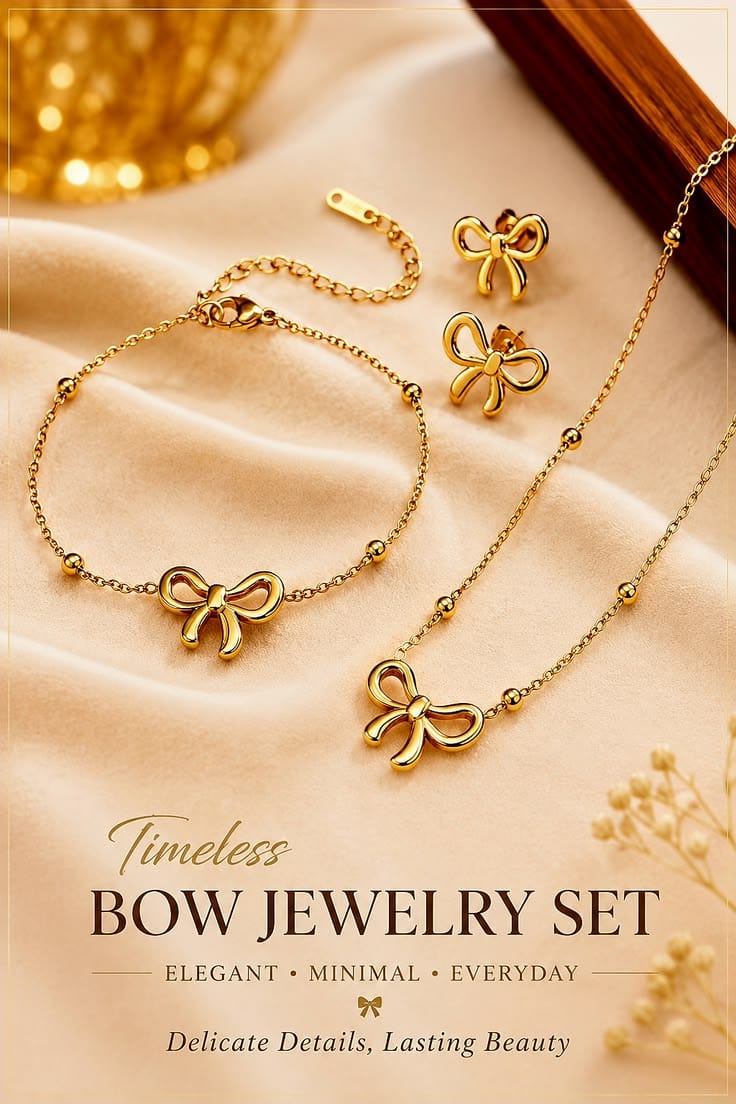 Luxe Bow Elegance Jewellery Set