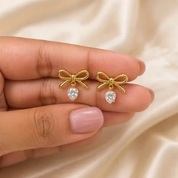 Crystal Bow Earrings