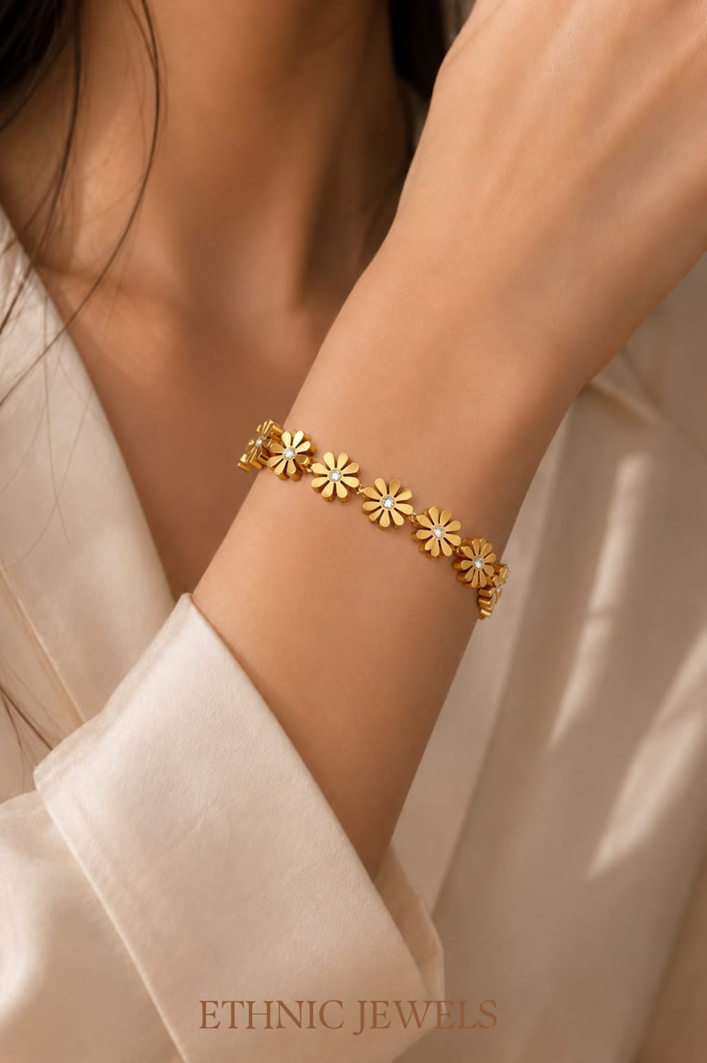 Floral Cuff Bracelet