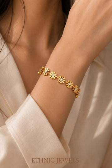 Floral Cuff Bracelet
