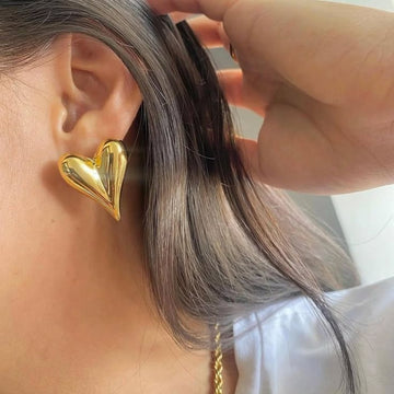 Golden Heart Luxe Earrings
