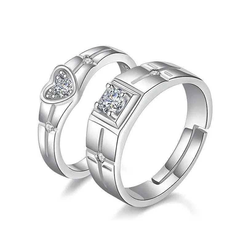 Eternal Promise Sterling Silver Matching Couple Rings Set