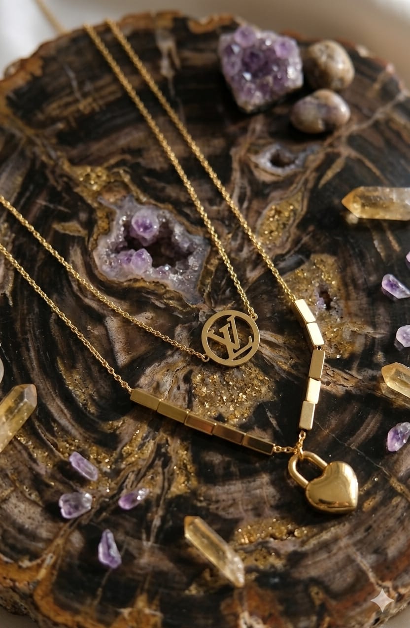 Aurelia Double-Layer Heart Charm Necklace