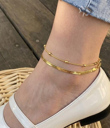 Golden Serenity Anklet