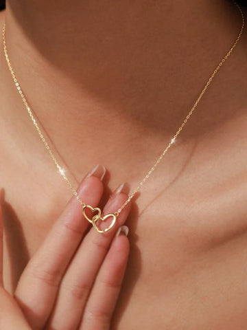 Golden Crescent Elegance Necklace