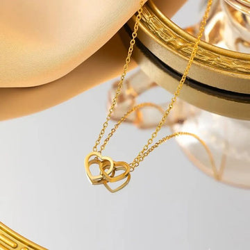 Golden Crescent Elegance Necklace
